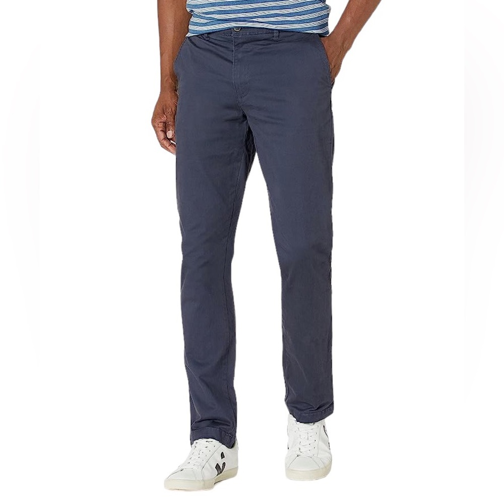 GoodThreads Navy Athletic Fit Chinos (Casual Collegiate Khaki Preppy Relaxed)